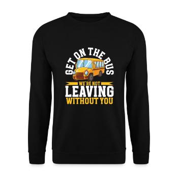 Funny School Bus Driver Appreciation anniversary - Unisex Sweatshirt - black - Front - Alina (178cm) & Michal (187cm)