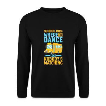 Funny School Bus Driver Appreciation anniversary - Unisex Pullover - Schwarz - Vorne - Alina (178cm) & Michal (187cm)