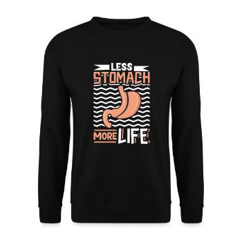 Schlauchmagen Schlauchmagenchirurgie Gastrektomie - Unisex Pullover - Schwarz - Vorne - Alina (178cm) & Michal (187cm)