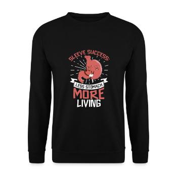 Schlauchmagen Schlauchmagenchirurgie Gastrektomie - Unisex Pullover - Schwarz - Vorne - Alina (178cm) & Michal (187cm)