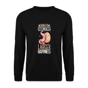 Schlauchmagen Schlauchmagenchirurgie Gastrektomie - Unisex Pullover - Schwarz - Vorne - Alina (178cm) & Michal (187cm)