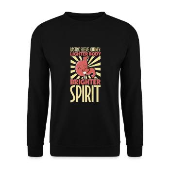 Schlauchmagen Schlauchmagenchirurgie Gastrektomie - Unisex Pullover - Schwarz - Vorne - Alina (178cm) & Michal (187cm)