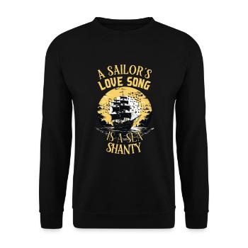 Sailors Sea Shanty Singing Ship Adventures - Unisex Sweatshirt - black - Front - Alina (178cm) & Michal (187cm)