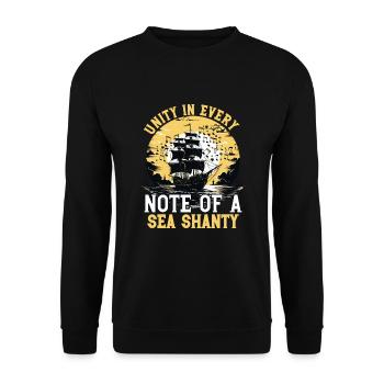 Sailors Sea Shanty Singing Ship Adventures - Unisex Sweatshirt - black - Front - Alina (178cm) & Michal (187cm)