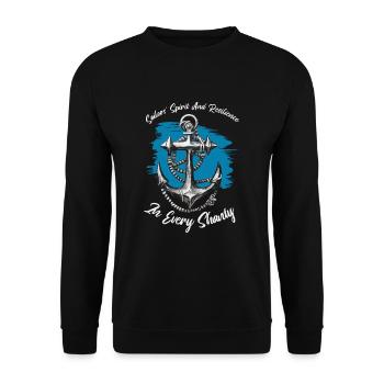 Sailors Sea Shanty Singing Ship Adventures - Sweat-shirt Unisexe - noir - Devant - Alina (178cm) & Michal (187cm)