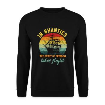 Sailors Sea Shanty Singing Ship Adventures - Sweat-shirt Unisexe - noir - Devant - Alina (178cm) & Michal (187cm)