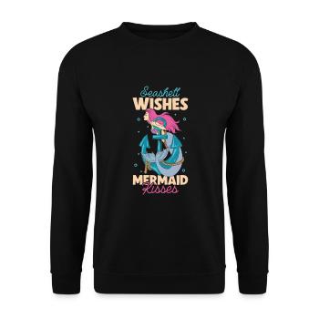 Sirène Reine Mer Royal Ocean Monarque - Sweat-shirt Unisexe - noir - Devant - Alina (178cm) & Michal (187cm)
