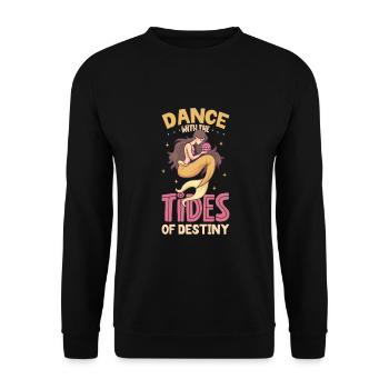 Sirène Reine, Mer, Royal, Océan, Monarque - Sweat-shirt Unisexe - noir - Devant - Alina (178cm) & Michal (187cm)
