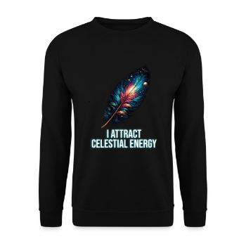 Yoga Mindfulness Practic Meditation Manifestation - Unisex Pullover - Schwarz - Vorne - Alina (178cm) & Michal (187cm)