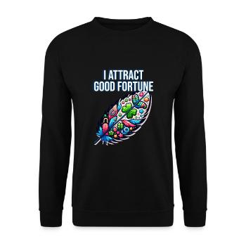 Yoga Mindfulness Practic Meditation Manifestation - Unisex Pullover - Schwarz - Vorne - Alina (178cm) & Michal (187cm)