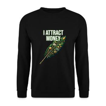 Yoga Mindfulness Practic Meditation Manifestation - Unisex Pullover - Schwarz - Vorne - Alina (178cm) & Michal (187cm)