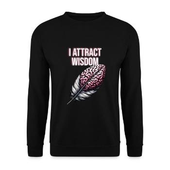 Yoga, Pleine conscience, Pratique, Méditation, Manifestation - Sweat-shirt Unisexe - noir - Devant - Alina (178cm) & Michal (187cm)