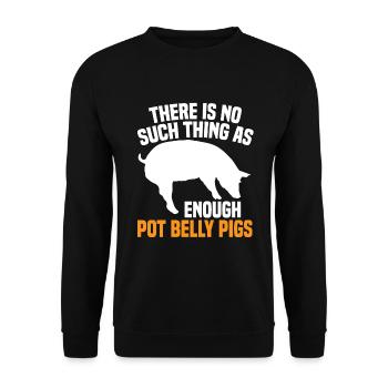 Pot Belly Pig Geschirr Und Leine Pot Belly Pig - Unisex Pullover - Schwarz - Vorne - Alina (178cm) & Michal (187cm)