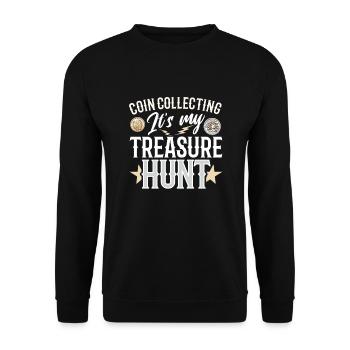 Collection de pièces de monnaie amusante pour les collectionneurs de pièces de monnaie et - Sweat-shirt Unisexe - noir - Devant - Alina (178cm) & Michal (187cm)