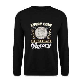 Collection de pièces de monnaie amusante pour les collectionneurs de pièces de monnaie et - Sweat-shirt Unisexe - noir - Devant - Alina (178cm) & Michal (187cm)