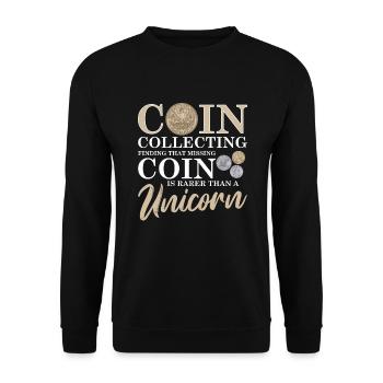 Collection de pièces de monnaie amusante pour les collectionneurs de pièces de monnaie et - Sweat-shirt Unisexe - noir - Devant - Alina (178cm) & Michal (187cm)