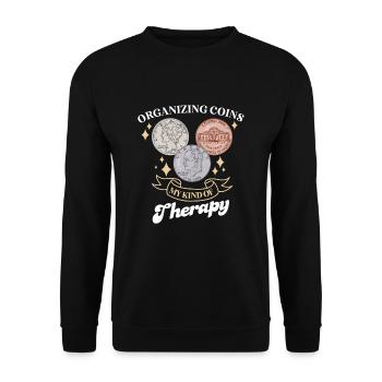 Collection de pièces de monnaie amusante pour les collectionneurs de pièces de monnaie et - Sweat-shirt Unisexe - noir - Devant - Alina (178cm) & Michal (187cm)