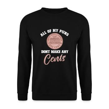 Collection de pièces de monnaie amusante pour les collectionneurs de pièces de monnaie et - Sweat-shirt Unisexe - noir - Devant - Alina (178cm) & Michal (187cm)