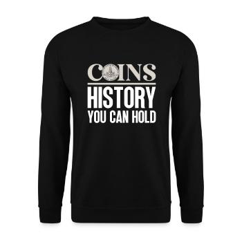 Collection de pièces de monnaie amusante pour les collectionneurs de pièces de monnaie et - Sweat-shirt Unisexe - noir - Devant - Alina (178cm) & Michal (187cm)