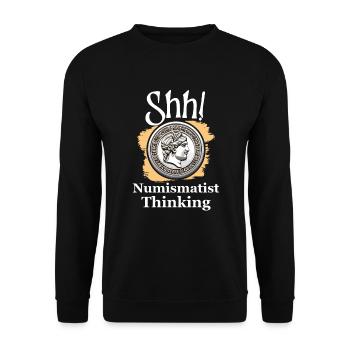 Collection de pièces de monnaie amusante pour les collectionneurs de pièces de monnaie et - Sweat-shirt Unisexe - noir - Devant - Alina (178cm) & Michal (187cm)