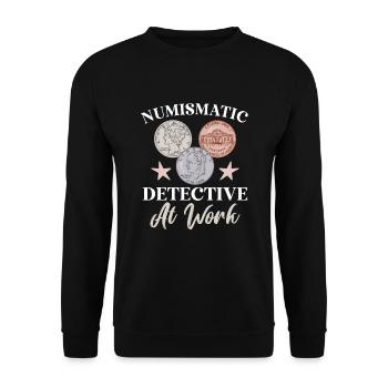 Collection de pièces de monnaie amusante pour les collectionneurs de pièces de monnaie et - Sweat-shirt Unisexe - noir - Devant - Alina (178cm) & Michal (187cm)