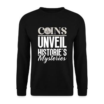 Collection de pièces de monnaie amusante pour les collectionneurs de pièces de monnaie et - Sweat-shirt Unisexe - noir - Devant - Alina (178cm) & Michal (187cm)