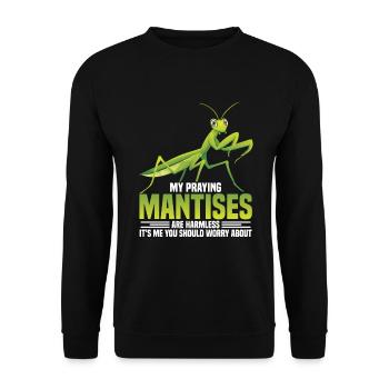 Enclos alimentaire de costume de mante religieuse - Sweat-shirt Unisexe - noir - Devant - Alina (178cm) & Michal (187cm)