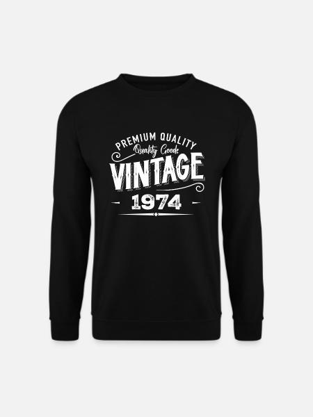 Jahrgang 1974 Original Retro Vintage Jubiläum - Unisex Pullover - Schwarz