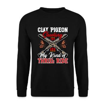 Clay Pigeon Shooting Clay Pigeon Shooting Shooting - Unisex Sweatshirt - black - Front - Alina (178cm) & Michal (187cm)
