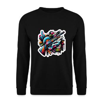Clay Pigeon Shooting Clay Pigeon Shooting Shooting - Unisex Sweatshirt - black - Front - Alina (178cm) & Michal (187cm)
