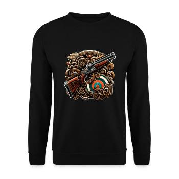 Clay Pigeon Shooting Clay Pigeon Shooting Shooting - Unisex Sweatshirt - black - Front - Alina (178cm) & Michal (187cm)