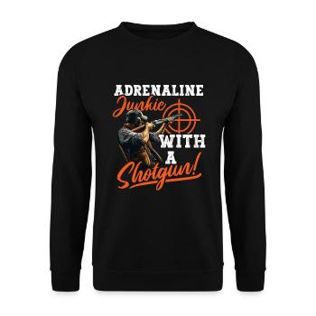 Clay Pigeon Shooting Clay Pigeon Shooting Shooting - Unisex Sweatshirt - black - Front - Alina (178cm) & Michal (187cm)