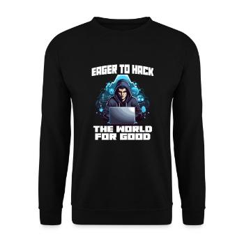 Ethical Hacking Analyst Ethical Cyber Security - Unisex Sweatshirt - black - Front - Alina (178cm) & Michal (187cm)