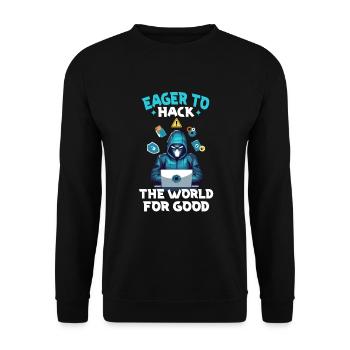 Analyste en piratage éthique Cybersécurité éthique - Sweat-shirt Unisexe - noir - Devant - Alina (178cm) & Michal (187cm)