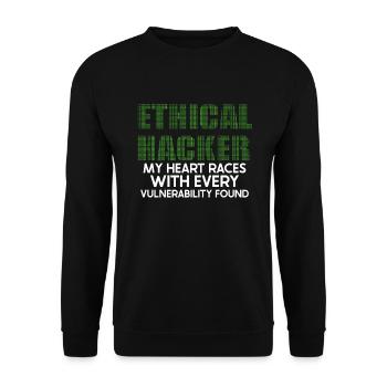Ethical Hacking Analyst Ethical Cyber Security - Unisex Sweatshirt - black - Front - Alina (178cm) & Michal (187cm)