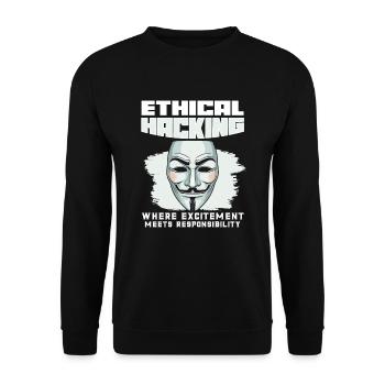 Ethical Hacking Analyst Ethical Cyber Security - Unisex Sweatshirt - black - Front - Alina (178cm) & Michal (187cm)