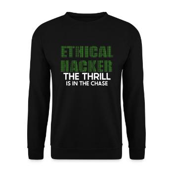 Ethical Hacking Analyst Ethical Cyber Security - Unisex Sweatshirt - black - Front - Alina (178cm) & Michal (187cm)