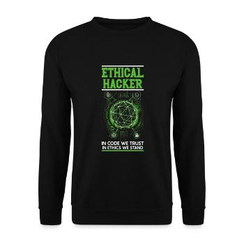 Ethical Hacking Analyst Ethical Cyber Security - Unisex Sweatshirt - black - Front - Alina (178cm) & Michal (187cm)