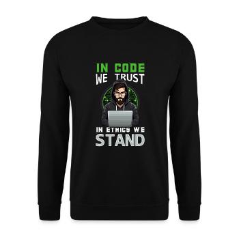 Ethical Hacking Analyst Ethical Cyber Security - Unisex Sweatshirt - black - Front - Alina (178cm) & Michal (187cm)