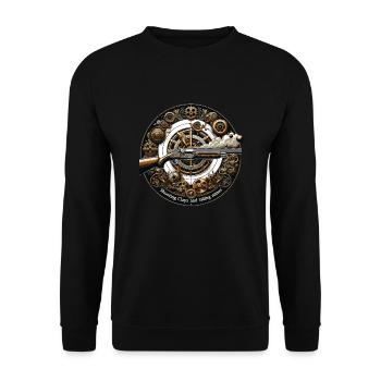 Tontaubenschießen Tontaubenschießen Schießen - Unisex Pullover - Schwarz - Vorne - Alina (178cm) & Michal (187cm)