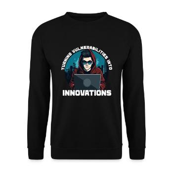 Ethical Hacking Analyst Ethical Cyber Security - Unisex Sweatshirt - black - Front - Alina (178cm) & Michal (187cm)