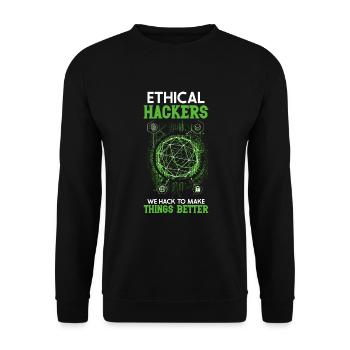 Analyste en piratage éthique Cybersécurité éthique - Sweat-shirt Unisexe - noir - Devant - Alina (178cm) & Michal (187cm)