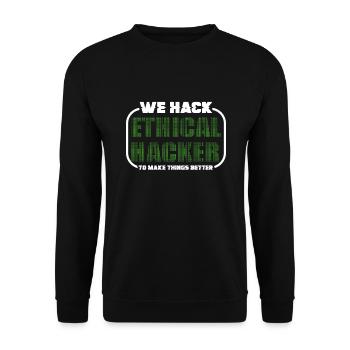 Ethical Hacking Analyst Ethical Cyber Security - Unisex Sweatshirt - black - Front - Alina (178cm) & Michal (187cm)