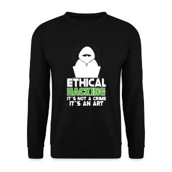 Ethical Hacking Analyst Ethical Cyber Security - Unisex Sweatshirt - black - Front - Alina (178cm) & Michal (187cm)