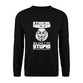 Analyste en piratage éthique Cybersécurité éthique - Sweat-shirt Unisexe - noir - Devant - Alina (178cm) & Michal (187cm)