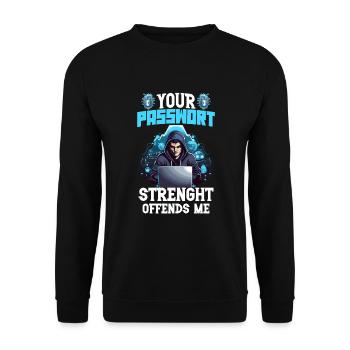 Ethical Hacking Analyst Ethical Cyber Security - Unisex Sweatshirt - black - Front - Alina (178cm) & Michal (187cm)