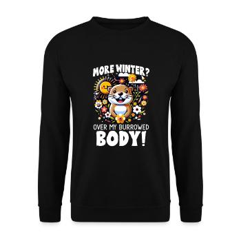 Groundhog Day Enthusiasts 2024, February 2 - Unisex Sweatshirt - black - Front - Alina (178cm) & Michal (187cm)