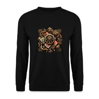 Philately Philatelist Stamp Collecting - Unisex Sweatshirt - black - Front - Alina (178cm) & Michal (187cm)