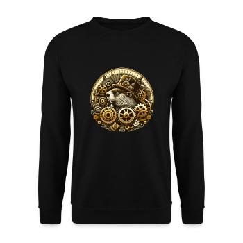 Groundhog Day Enthusiasts 2024, February 2 - Unisex Sweatshirt - black - Front - Alina (178cm) & Michal (187cm)