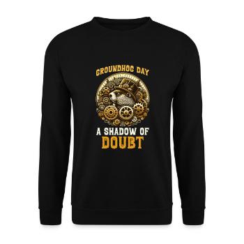 Groundhog Day Enthusiasts 2024, February 2 - Unisex Sweatshirt - black - Front - Alina (178cm) & Michal (187cm)